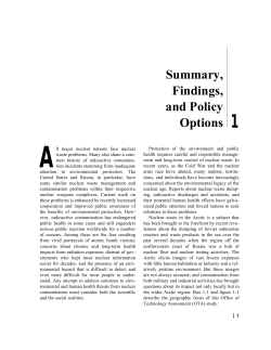 Nuclear Wastes in the Arctic: An Analysis of Arctic and Other