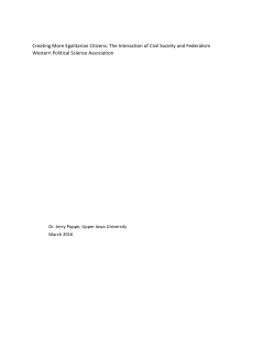 Civil Society and Federalism