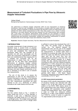 Measurement of Turbulent Fluctuations in Pipe Flow by
