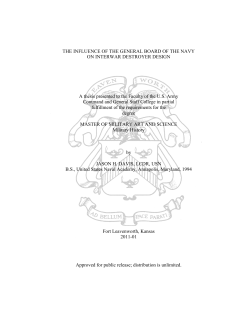 the influence of the general board of the navy on interwar destroyer