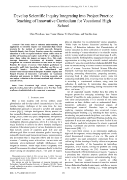 Develop Scientific Inquiry Integrating into Project Practice Teaching