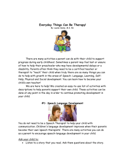 Everyday Things Can Be Therapy!