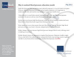 May is national blood pressure education month