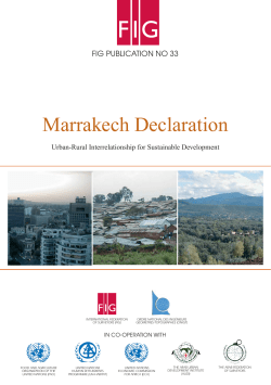 Marrakech Declaration - International Federation of Surveyors