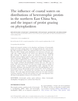 The influence of coastal waters on distributions of heterotrophic