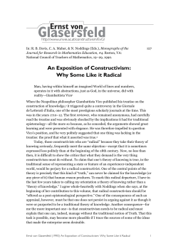 An Exposition of Constructivism: Why Some Like it Radical