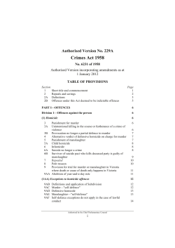 Crimes Act 1958 - Victorian Legislation