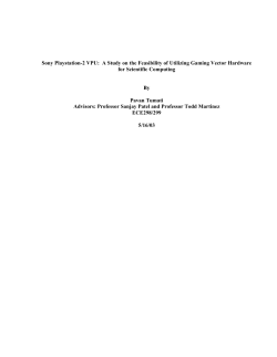 Sony Playstation-2 VPU: A Study on the Feasibility