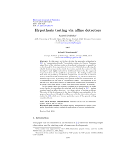 Hypothesis testing via affine detectors
