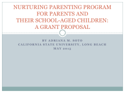 NURTURING PARENTING PROGRAM FOR PARENTS ANDTHEIR