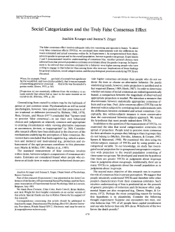 Social Categorization and the Truly False