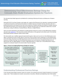 Determining a Final Educator Effectiveness Rating: Teachers