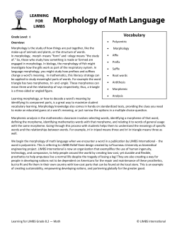 Morphology of Math Language
