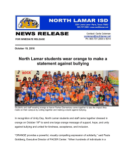 North Lamar students wear orange to make a statement against