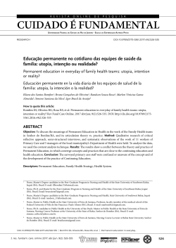 cuidado &eacute; fundamental - Portal de Peri&oacute;dicos da UNIRIO
