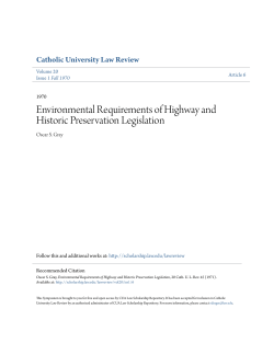 Environmental Requirements of Highway and Historic Preservation