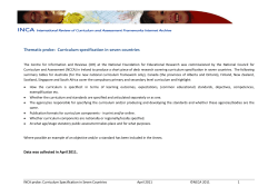 Thematic probe: Curriculum specification in seven countries