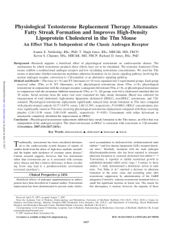 Physiological Testosterone Replacement Therapy