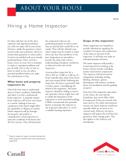 Hire a Home Inspector - Canadian Association of Home and