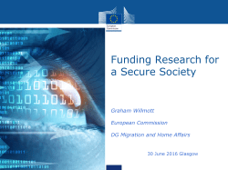 Funding Research for a Secure Society