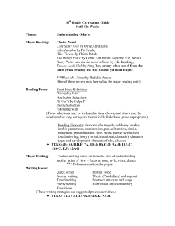 10th Grade Curriculum Guide Sixth Six Weeks Theme