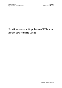 Non Governmen...ric Ozone - Lund University Publications