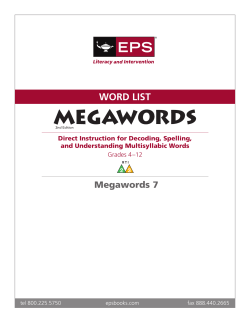 Megawords 7 Word List