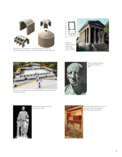 Roman concrete construction. (a) barrel vault, (b) groin vault, (c