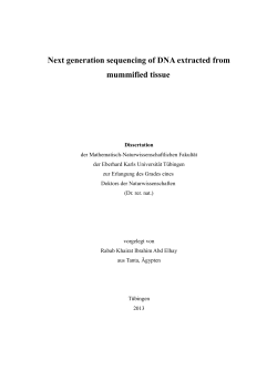Next generation sequencing of DNA extracted from mummified tissue