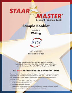 Sample Booklet - ECS Learning Systems