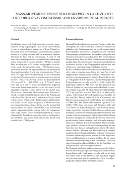 3 mass-movement event stratigraphy in lake zurich: a record of
