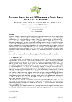 Continuous Descent Approach (CDA) compared to Regular Descent