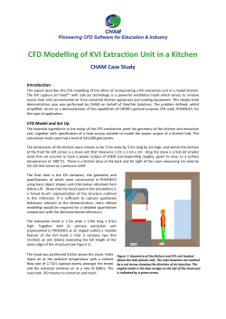 CFD Modelling of KVI Extraction Unit in a Kitchen