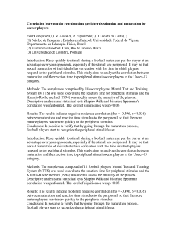 Correlation between the reaction time peripherals stimulus and