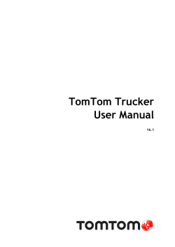 TomTom Trucker User Manual