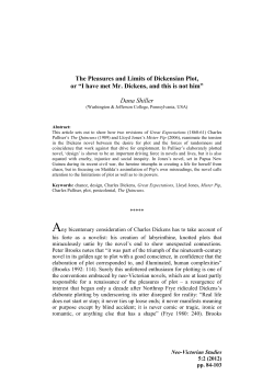 The Pleasures and Limits of Dickensian Plot, or - Neo