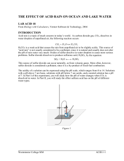 the effect of acid rain on ocean and lake water
