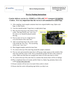 Wet Ice Packing Instructions Courier delivery service (i.e. FEDEX or