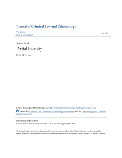 Partial Insanity - Scholarly Commons