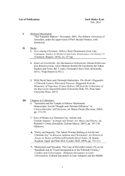 1 List of Publications Sarit Shalev