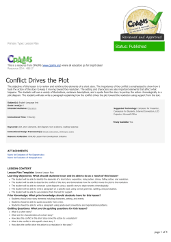 Conflict Drives the Plot