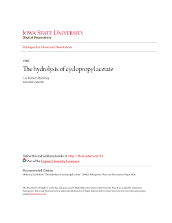 The hydrolysis of cyclopropyl acetate