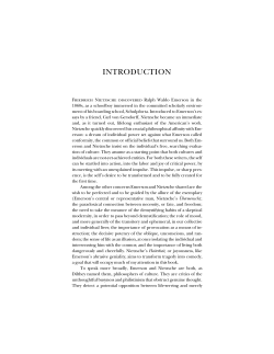 The Romance of Individualism in Emerson and Nietzsche
