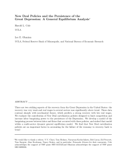 New Deal Policies and the Persistence of the Great Depression