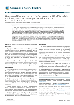 Geographical Characteristics and the Components at Risk of