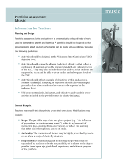 Portfolio Assessment (Music )