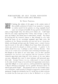 Portraiture of our Tudor monarchs on their coins and medals