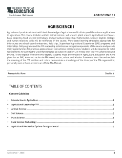 agriscience i - Louisiana Believes