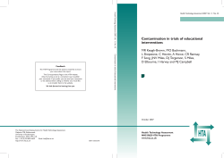 Contamination in trials of educational interventions