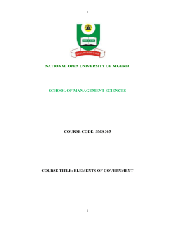 SMS305 - National Open University of Nigeria